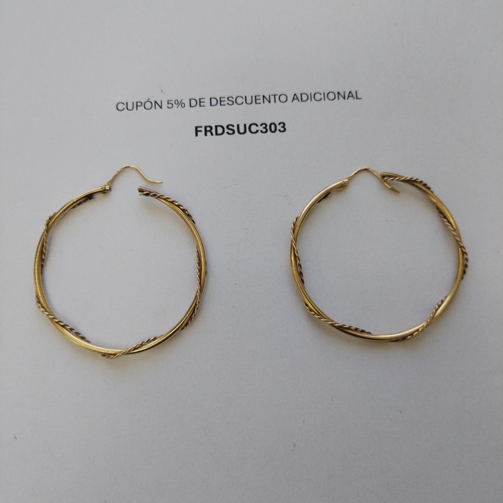 ARRACADAS PAR ORO 18 K 6.8 GRMS (SEMINUEVO)
