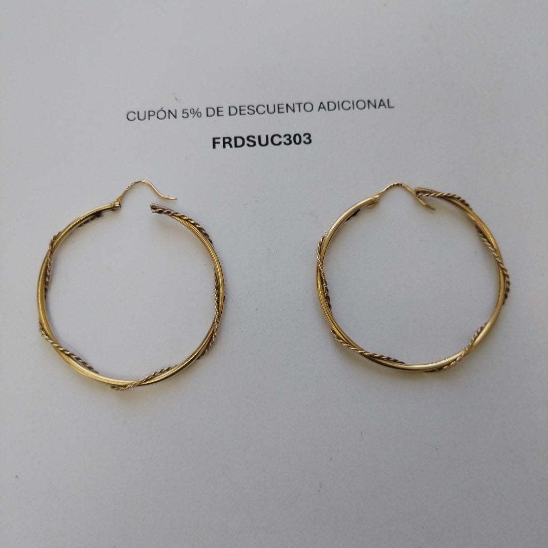 ARRACADAS PAR ORO 18 K 6.8 GRMS (SEMINUEVO)