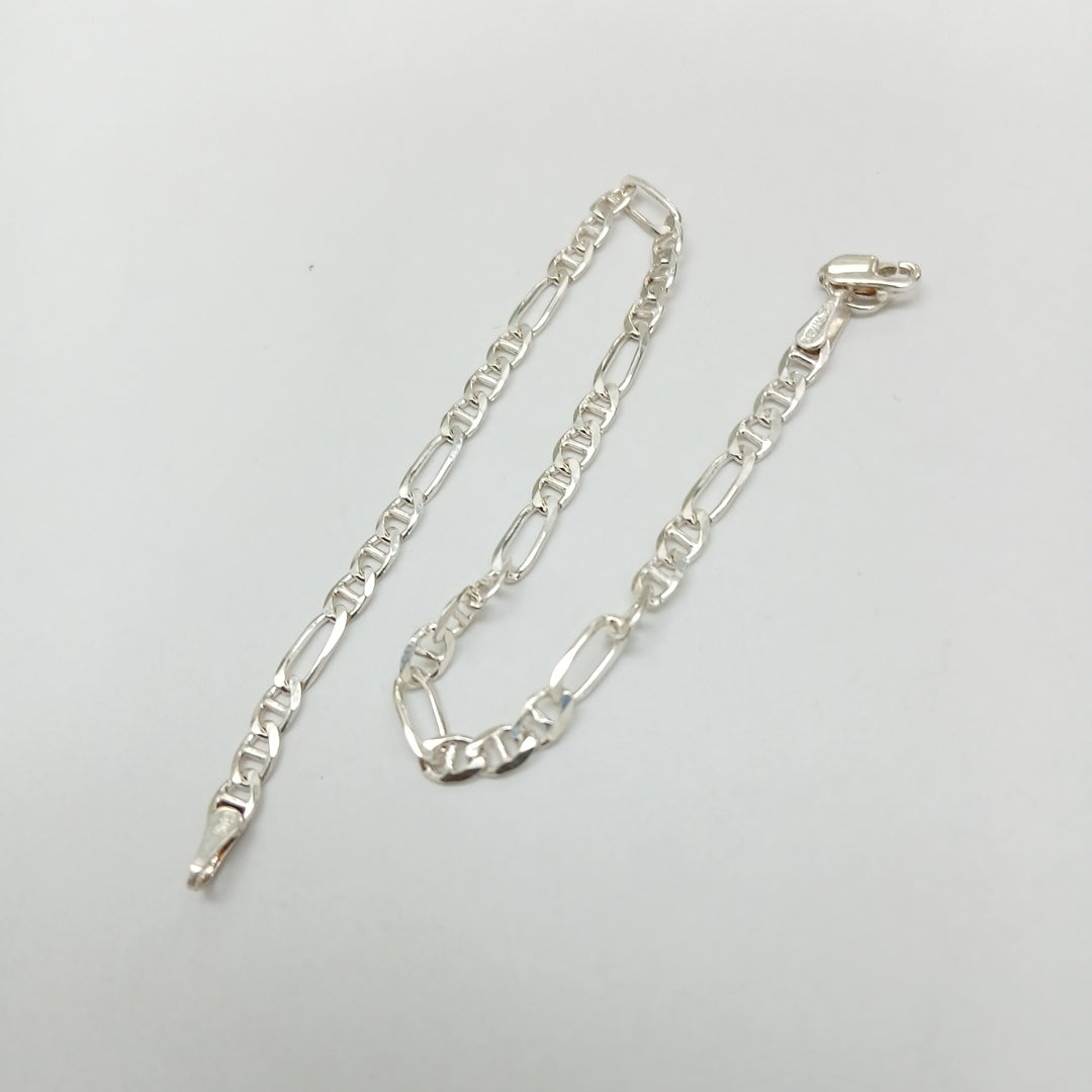 PULSERA TEJIDO 3X1 PLATA .925 16 CM 2.8 GR (NUEVO)