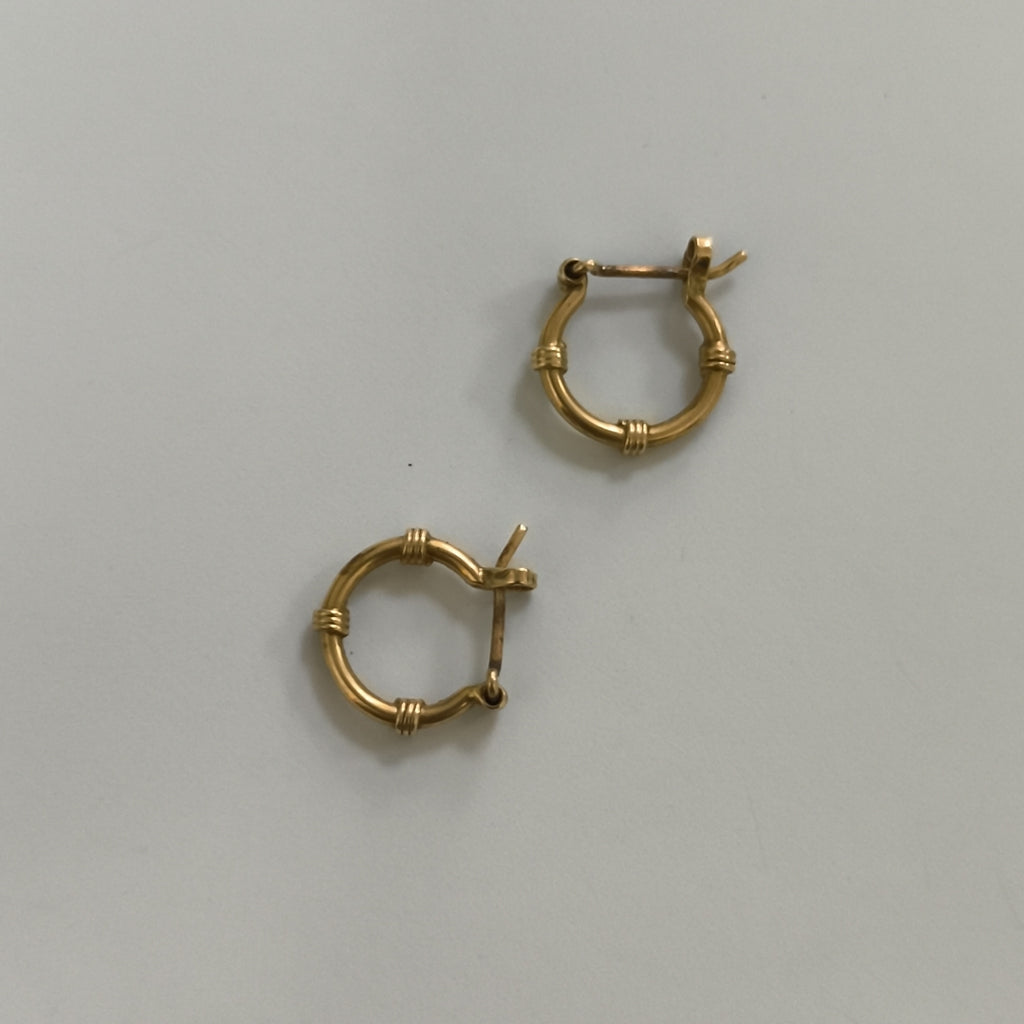 ARRACADAS PAR ORO 14 K 1,50 GRMS (SEMINUEVO)