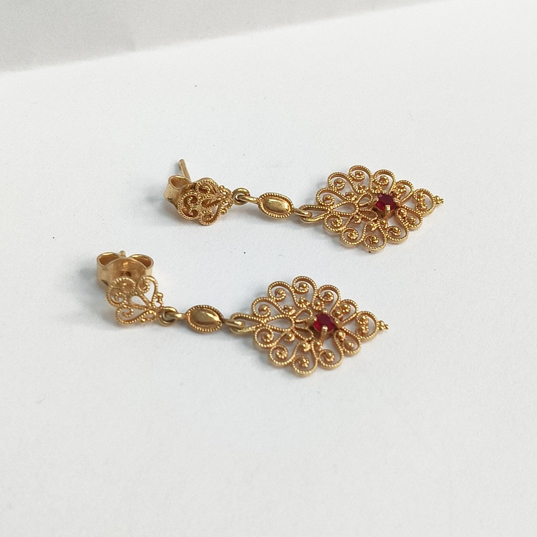 BROQUELES PAR ORO 14 K 2.9 GRMS (SEMINUEVO)