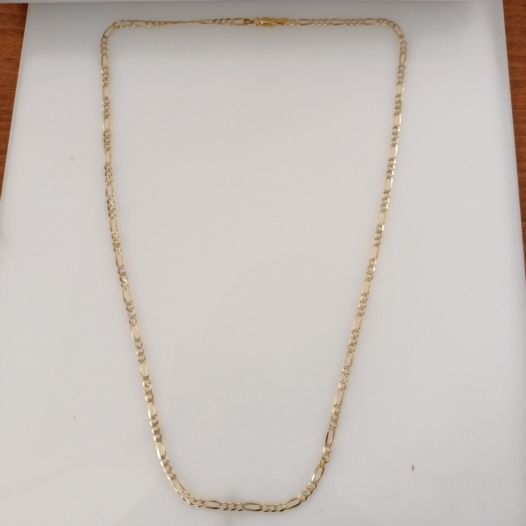 CADENAS TEJIDO 3X1 DIAMANTADO ORO 10K 60 CM 6.8 GR (NUEVO)