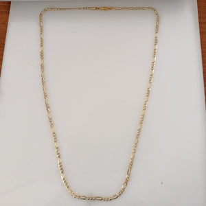 CADENAS TEJIDO 3X1 DIAMANTADO ORO 10K 60 CM 6.8 GR (NUEVO)