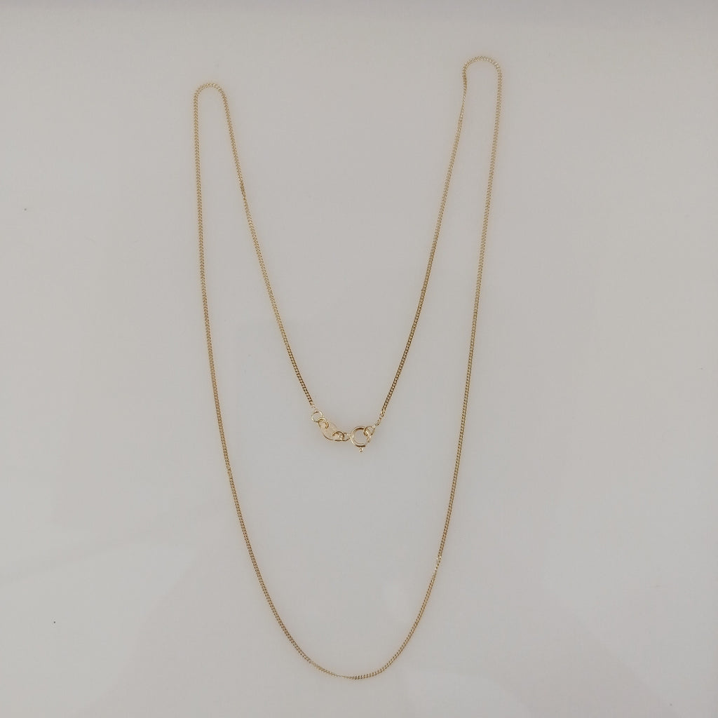 CADENAS TEJIDO BARBADA ORO 10K 55 CM 1.8 GR (NUEVO)