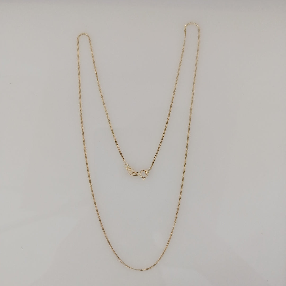 CADENAS TEJIDO BARBADA ORO 10K 55 CM 1.8 GR (NUEVO)