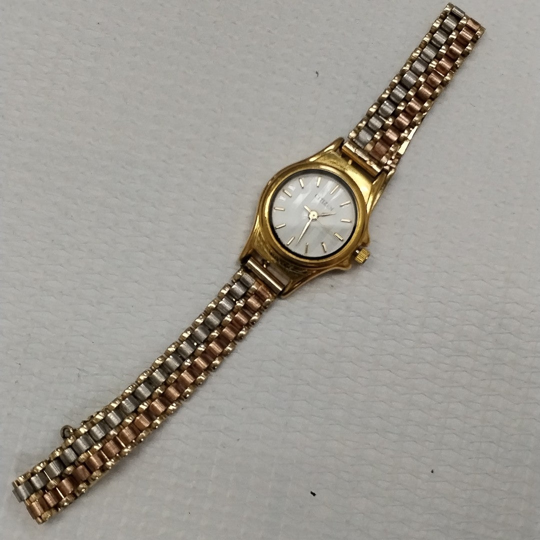 RELOJ CAJA ACERO PULSO ORO ORO 10 K 19.7 GRMS (SEMINUEVO)