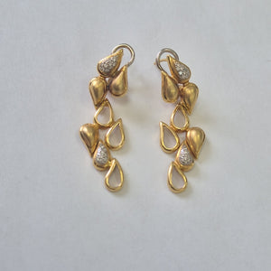 ARETES PAR ORO, ORO COMBINADO 18 K 10.9 GRMS (SEMINUEVO)