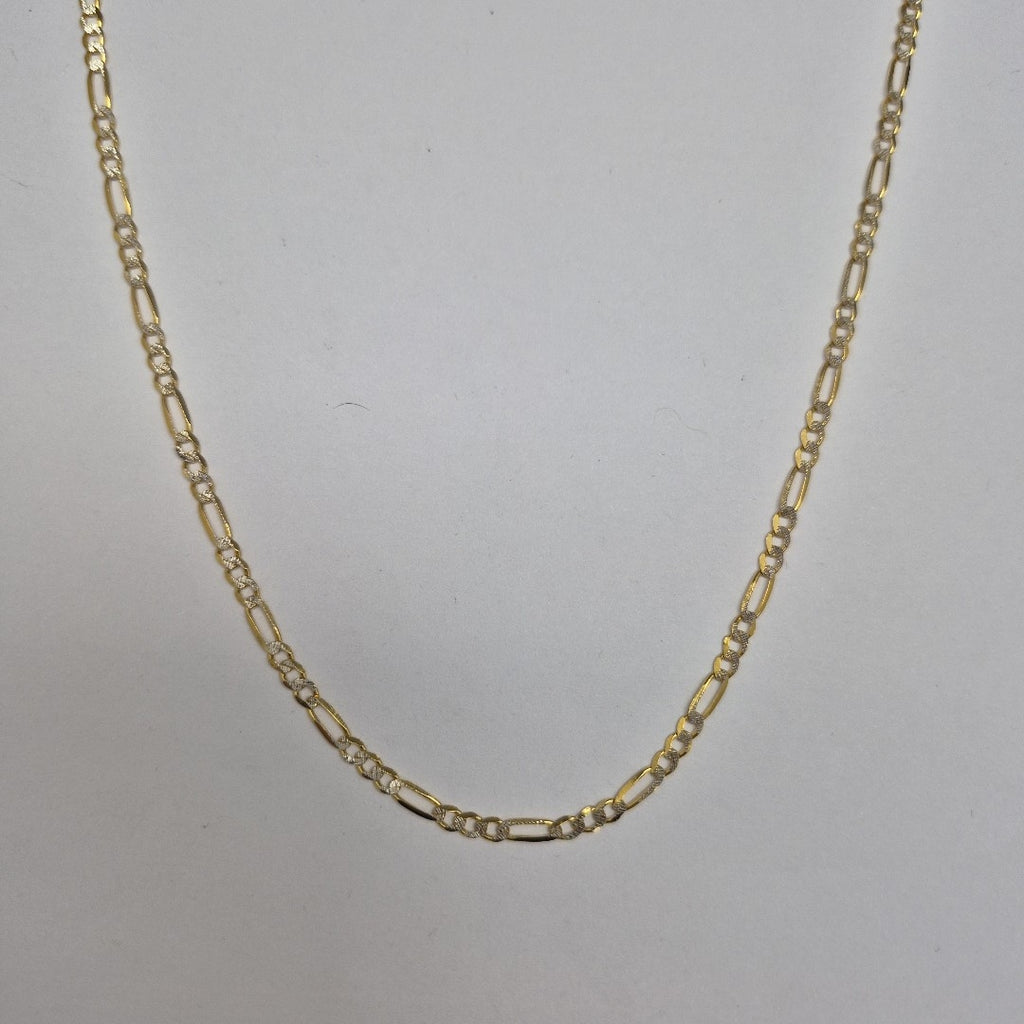 CADENAS TEJIDO 3X1 DIAMANTADO ORO 10K 50 CM 5.7 GR (NUEVO)