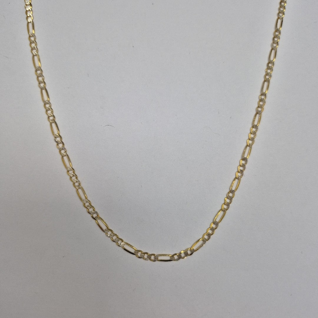 CADENAS TEJIDO 3X1 DIAMANTADO ORO 10K 50 CM 5.7 GR (NUEVO)