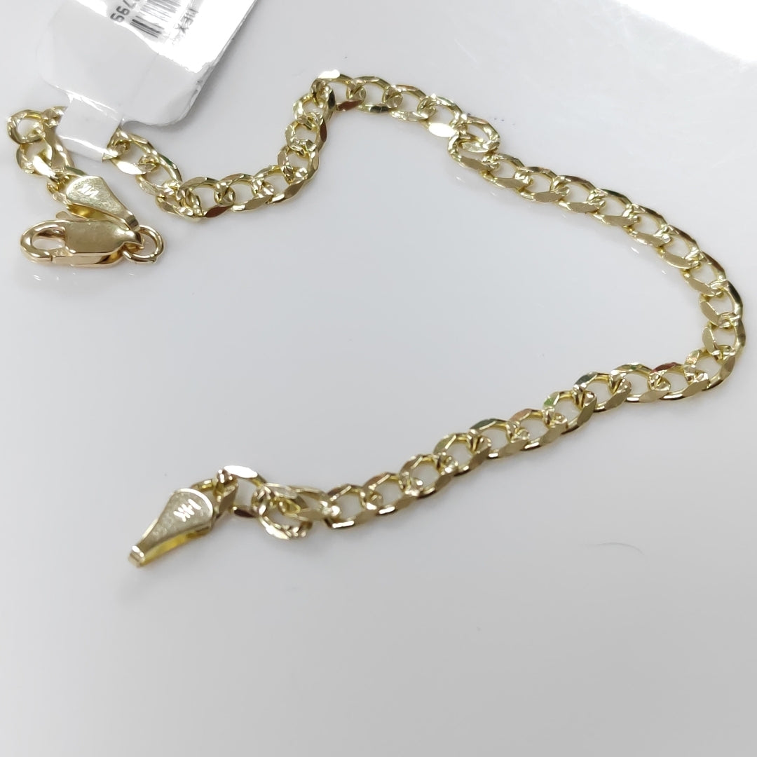 PULSERAS BARBADA ORO 14K 18 CM 4.6 GR (NUEVO)