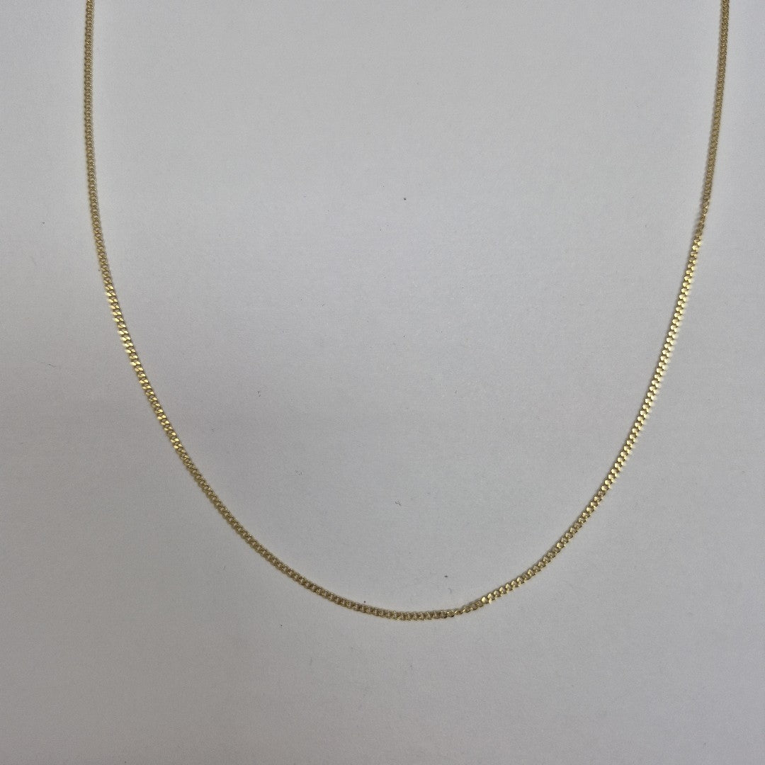 CADENAS TEJIDO BARBADA ORO 10K 55 CM 2.7 GR (NUEVO)