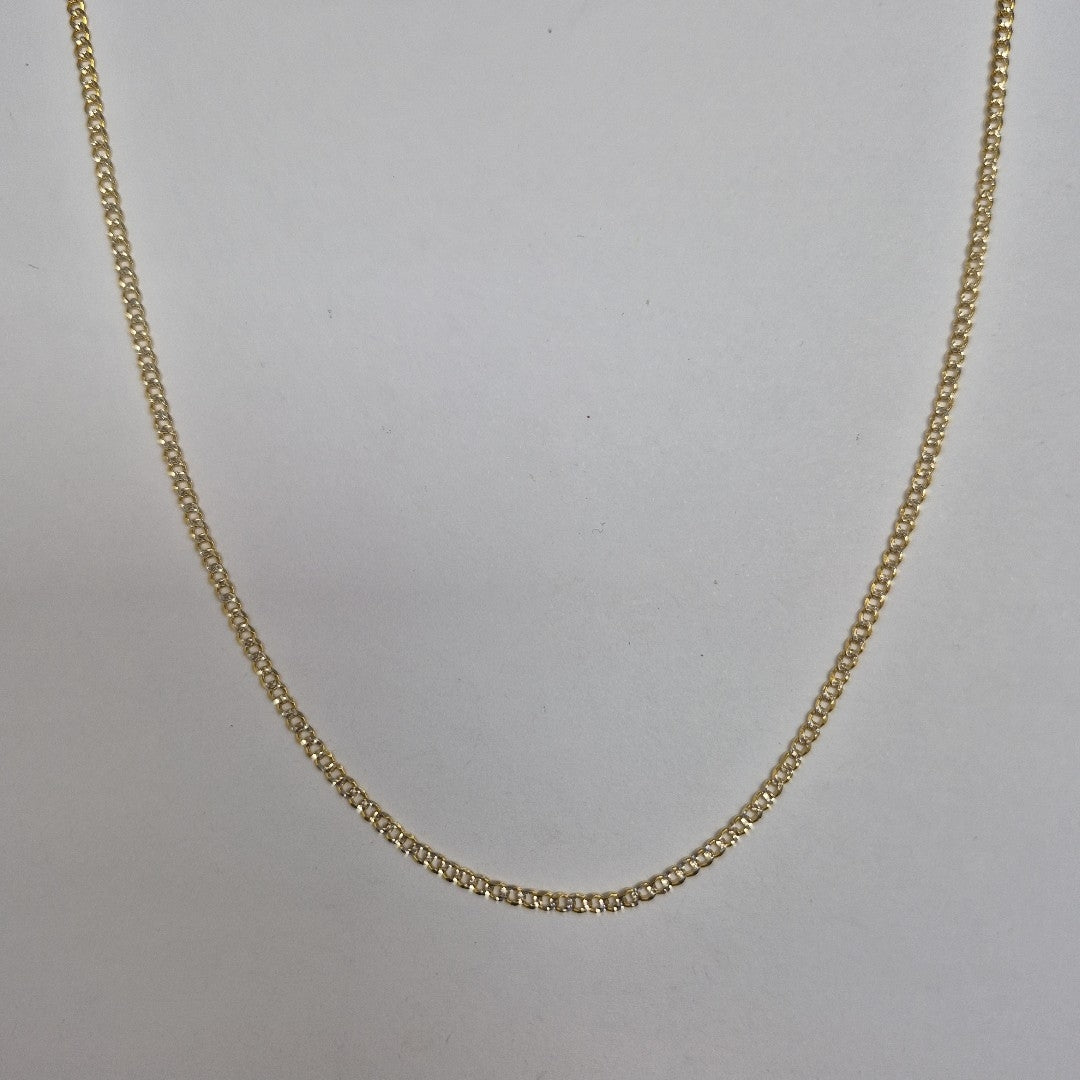 CADENAS BARBADA DIAMANTADA ORO 14K 60 CM 6.1 GR (NUEVO)