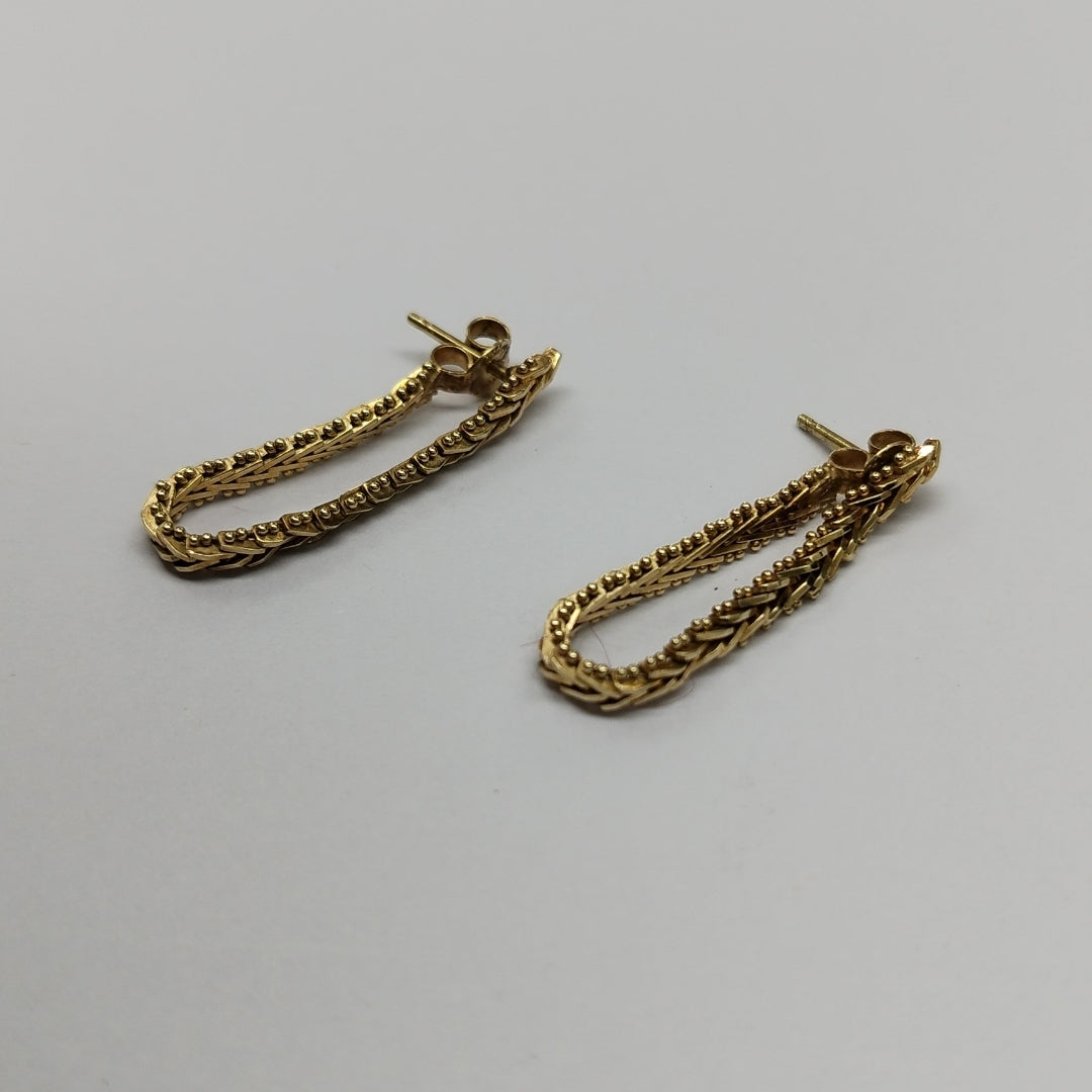 ARETES PAR ORO 14 K 3.5 GRMS (SEMINUEVO)