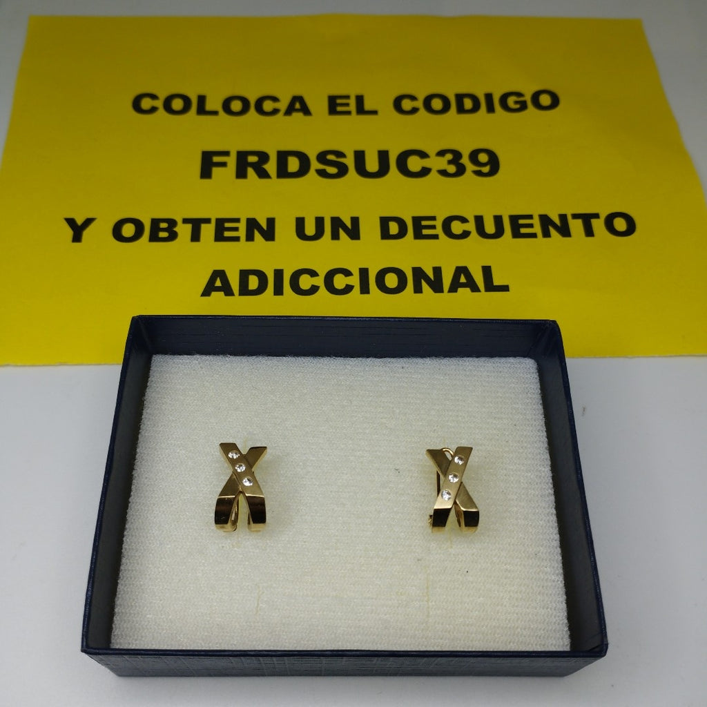 ARETES PAR ORO 14 K 3.6 GRMS (SEMINUEVO)