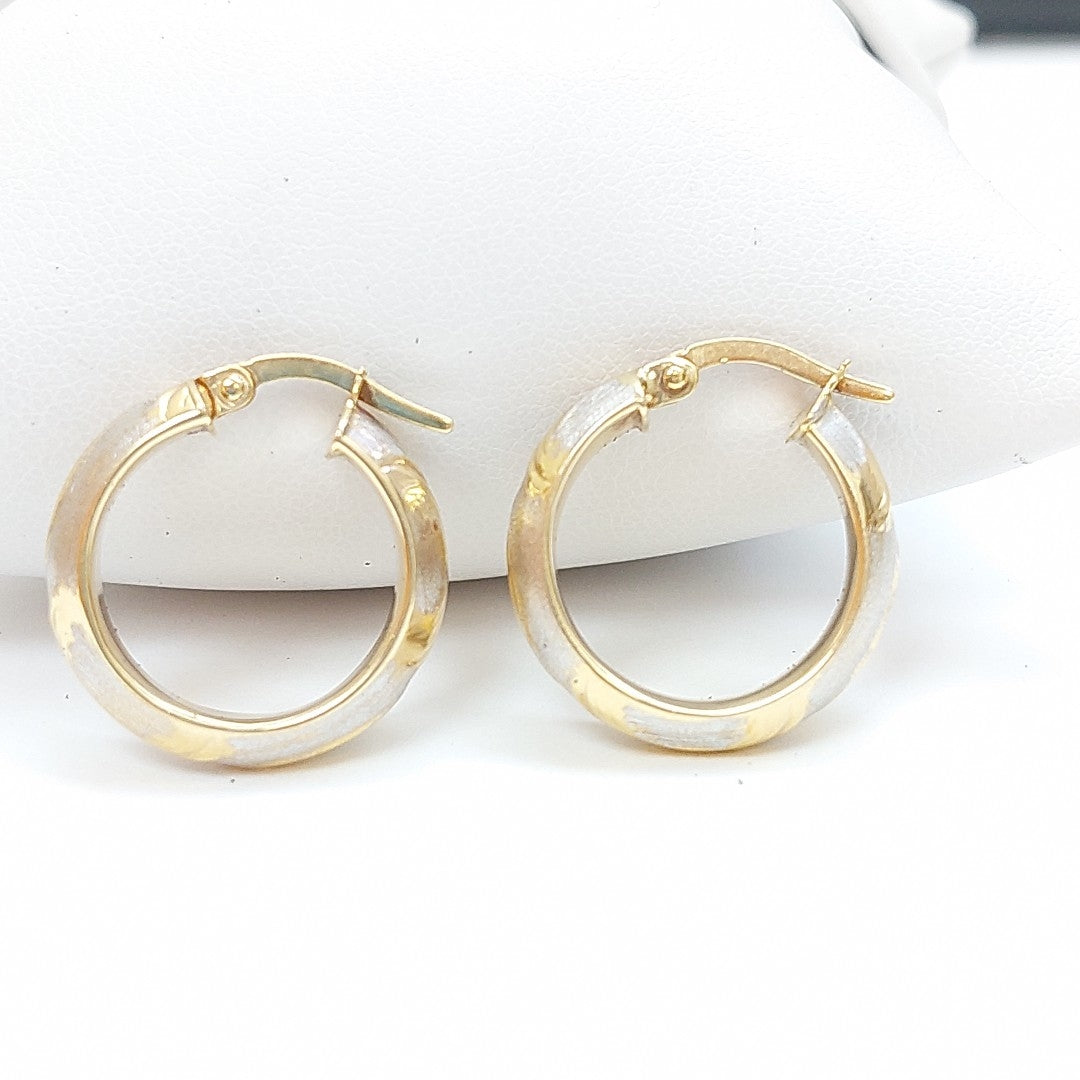 ARRACADAS PAR ORO, RODIADO 14 K 4.4 GRMS (SEMINUEVO)