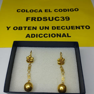 ARETES PAR ORO 18 K 3.2 GRMS (SEMINUEVO)
