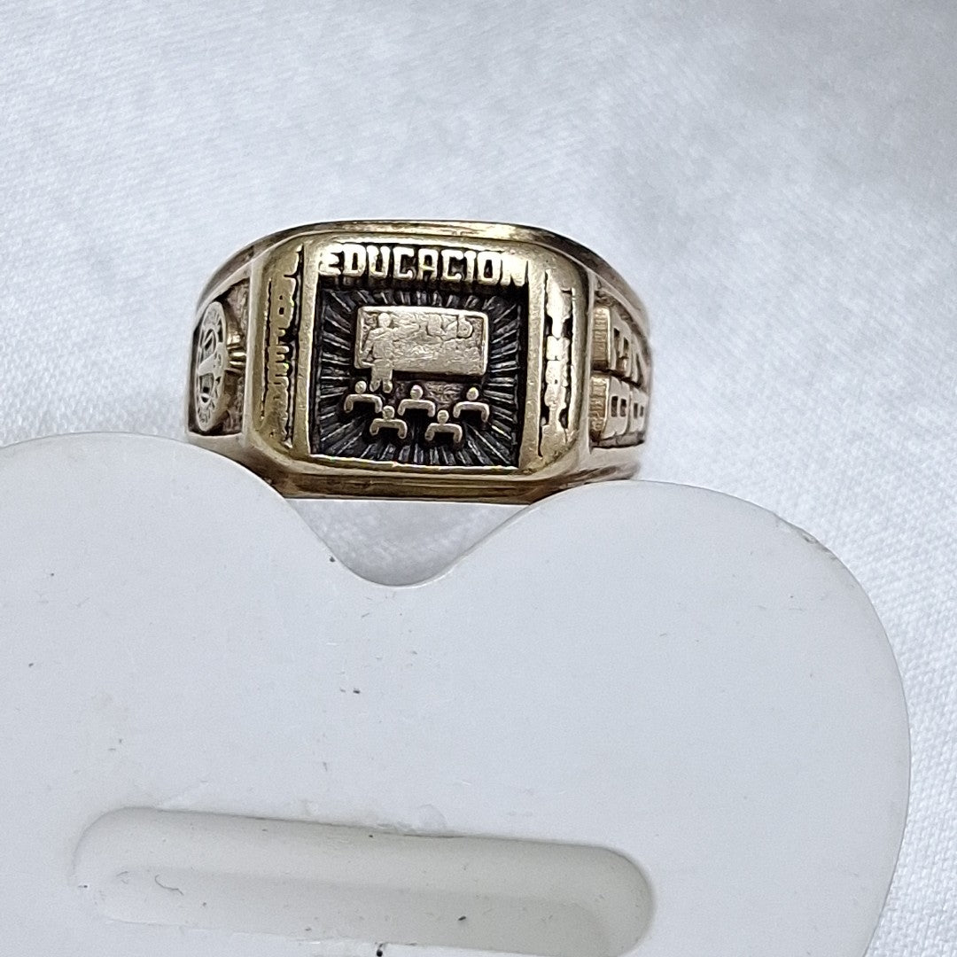 ANILLO DE GRADUACIÓN ORO 8 K 5,80 GRMS (SEMINUEVO)