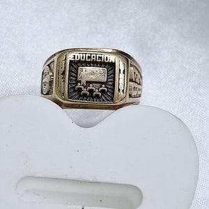 ANILLO DE GRADUACIÓN ORO 8 K 5,80 GRMS (SEMINUEVO)