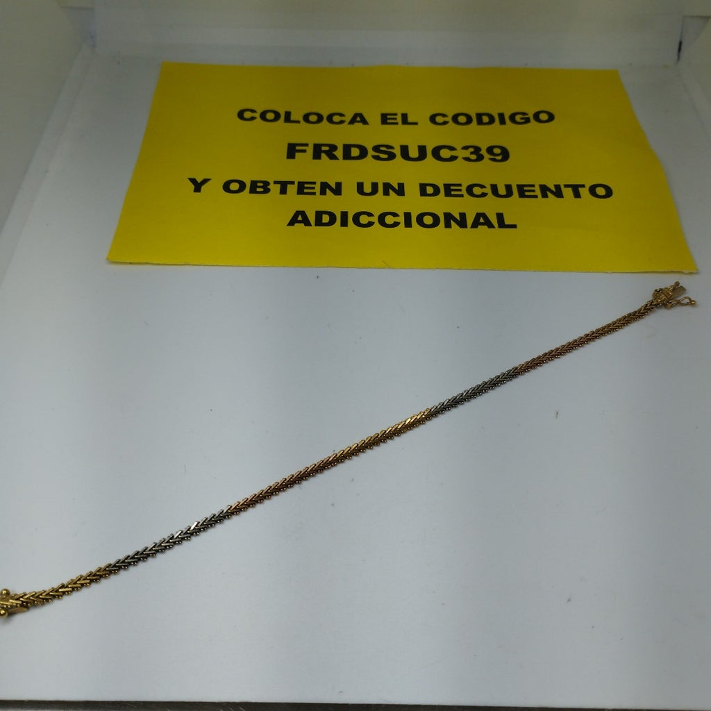 PULSERA ORO, ORO BLANCO 18 K 6.8 GRMS (SEMINUEVO)