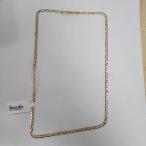 CADENAS BARBADA DIAMANTADA ORO 14K 55 CM 8.9 GR (NUEVO)