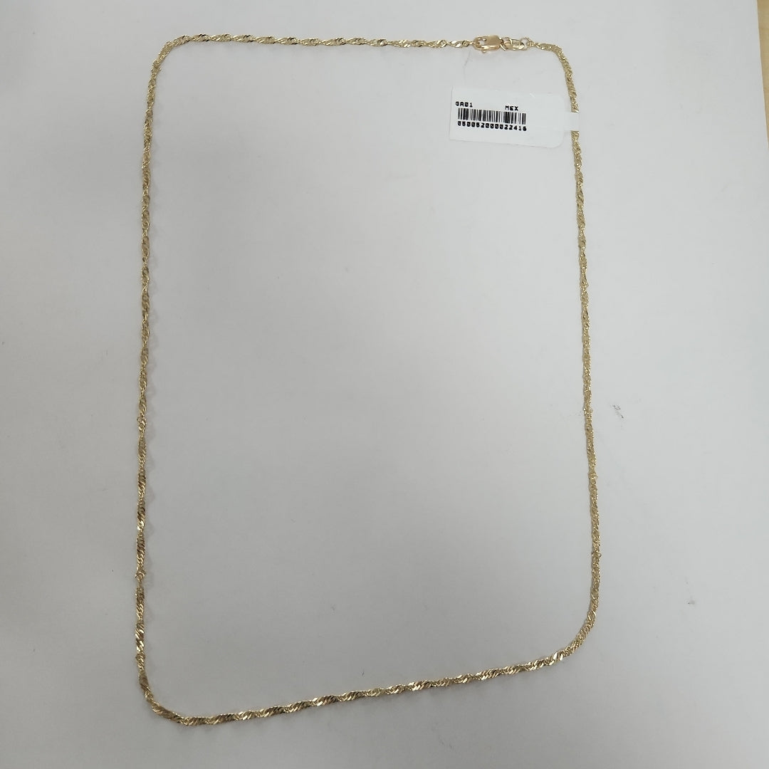 CADENAS TEJIDO MEDIO TZL ORO 14K 55 CM 3.1 GR (NUEVO)