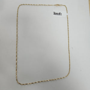 CADENAS TEJIDO MEDIO TZL ORO 14K 55 CM 3.1 GR (NUEVO)