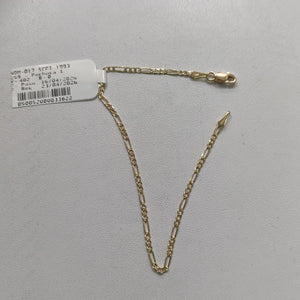 PULSERAS BARBADA ORO 14K 18 CM 1.5 GR (NUEVO)