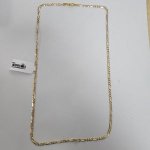 CADENAS TEJIDO 3X1 DIAMANTADO ORO 10K 55 CM 6.2 GR (NUEVO)