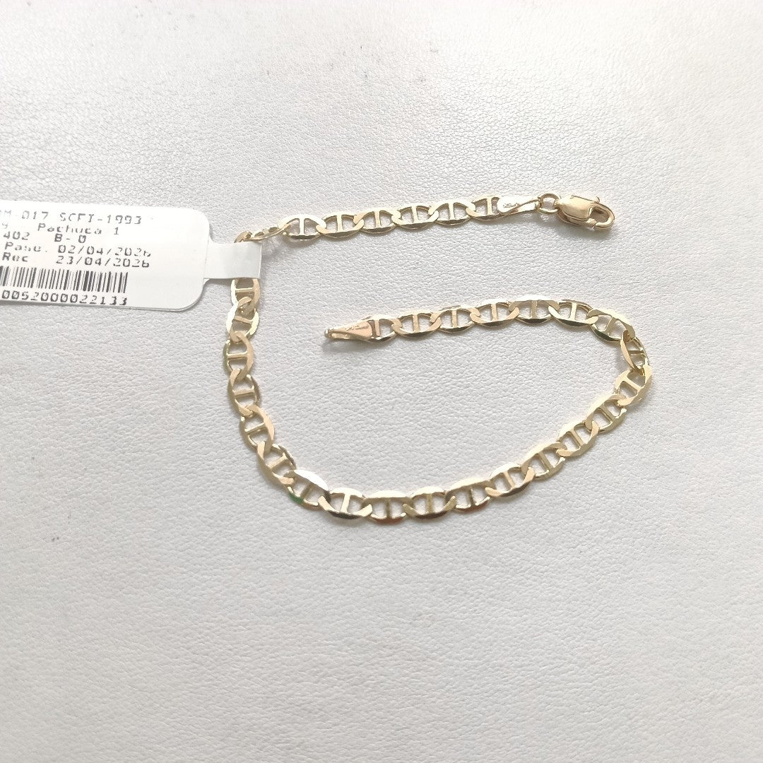 PULSERAS TEJIDO MARINERA ORO 14K 18 CM 2.9 GR (NUEVO)