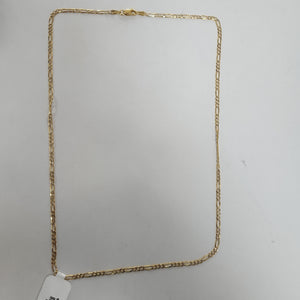 CADENAS TEJIDO 3X1 DIAMANTADA ORO 14K 55 CM 4.5 GR (NUEVO)