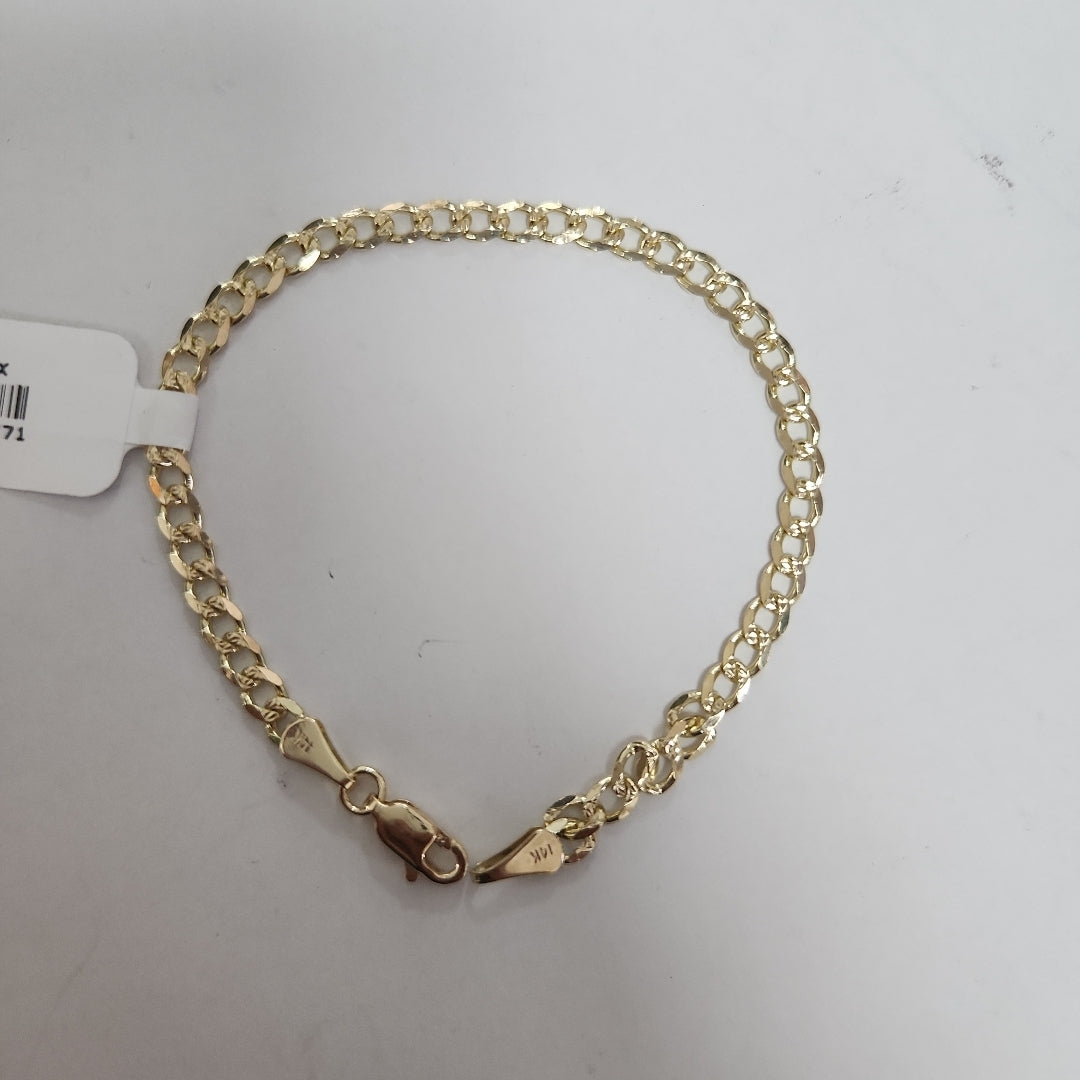 PULSERAS BARBADA ORO 14K 18 CM 4.5 GR (NUEVO)