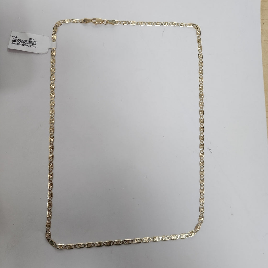 CADENAS TEJIDO GUCHI ORO 14K 55 CM 7.1 GR (NUEVO)