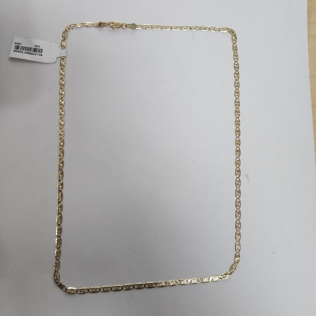 CADENAS TEJIDO GUCHI ORO 14K 55 CM 7.1 GR (NUEVO)