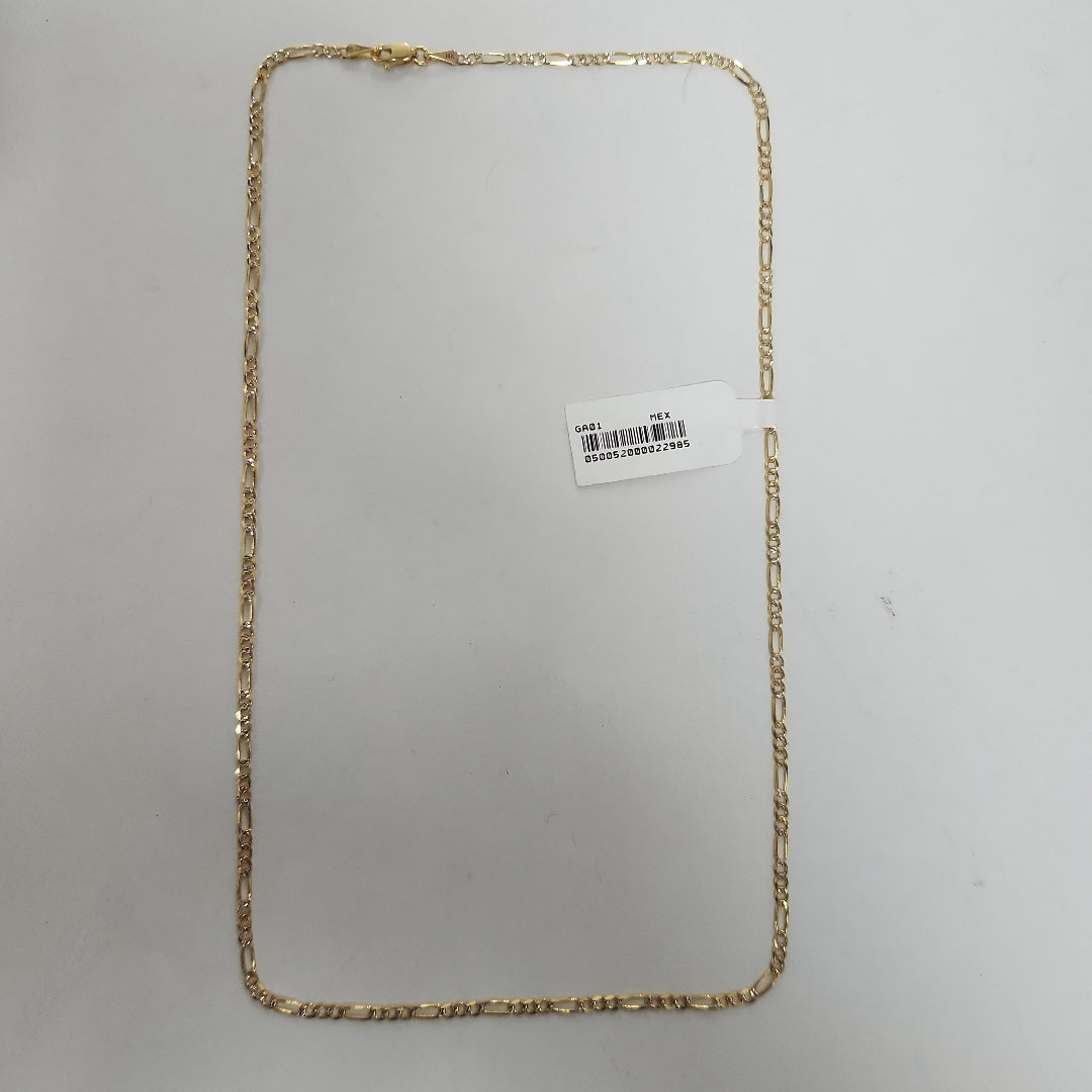 CADENAS TEJIDO 3X1 DIAMANTADA ORO 14K 55 CM 4.5 GR (NUEVO)