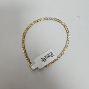 PULSERAS BARBADA DIAMANTADA ORO 14K 21 CM 3.5 GR (NUEVO)