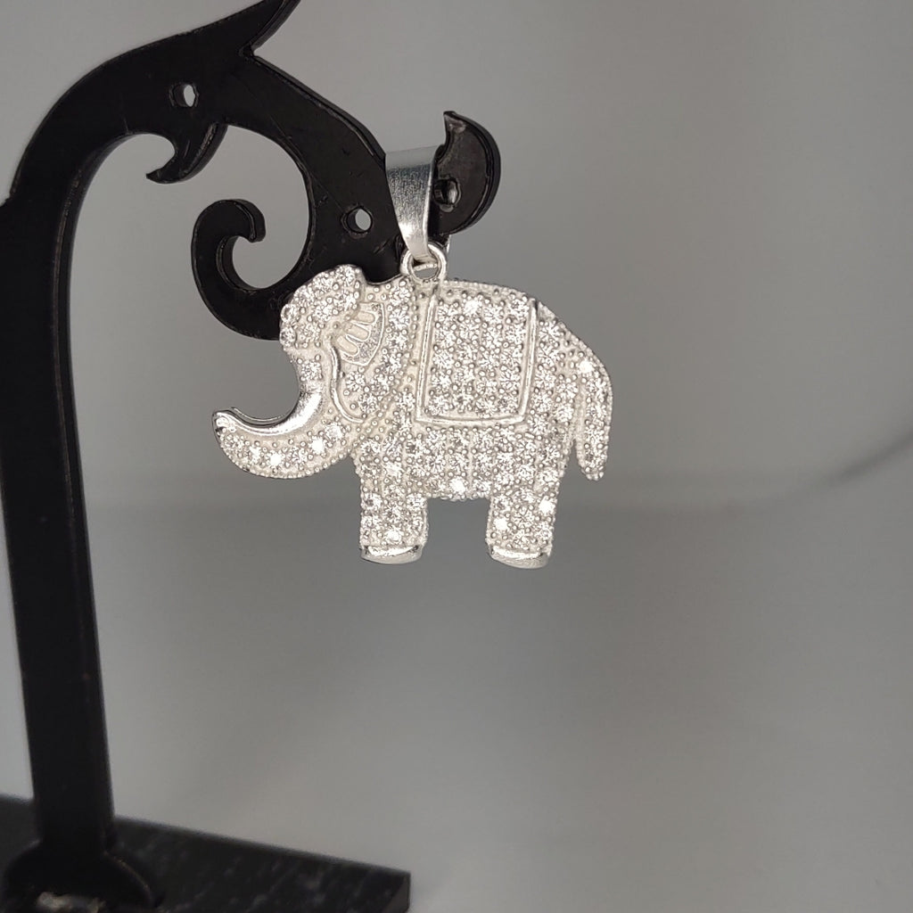 DIJE ELEFANTE C/CIRCONIAS PLATA .925 5 GR (NUEVO)