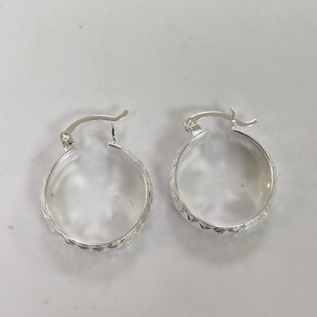 PAR ARRACADAS FACETADAS PLATA .925 3.4 GR (NUEVO)