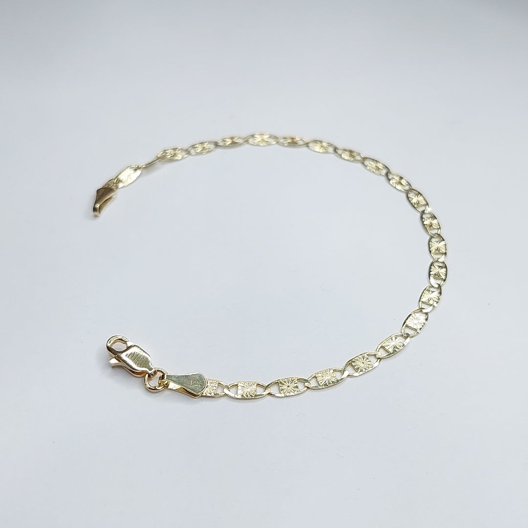 PULSERAS GUCHI ORO 14K 18 CM 2.8 GR (NUEVO)