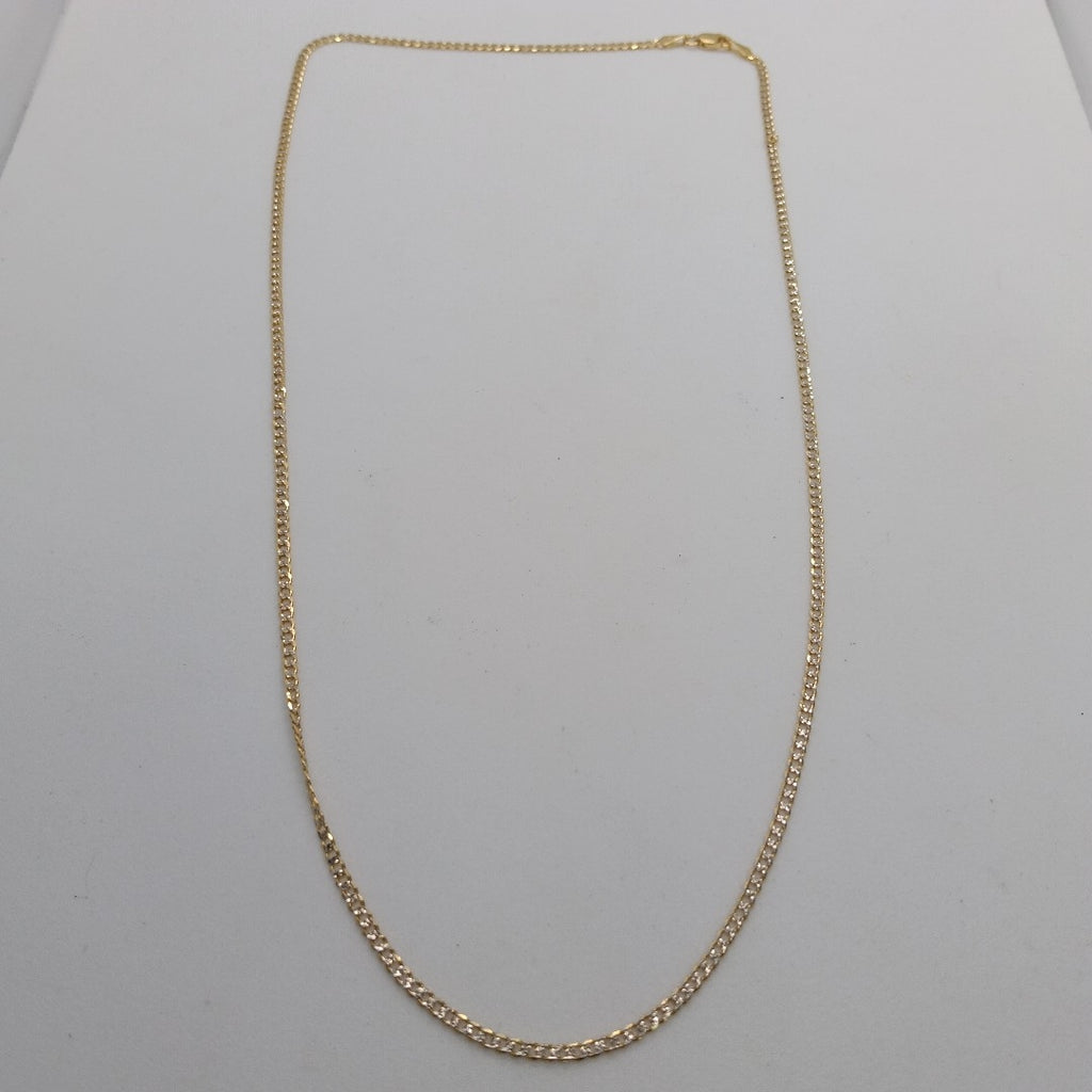 CADENAS BARBADA DIAMANTADA ORO 14K 55 CM 5.8 GR (NUEVO)
