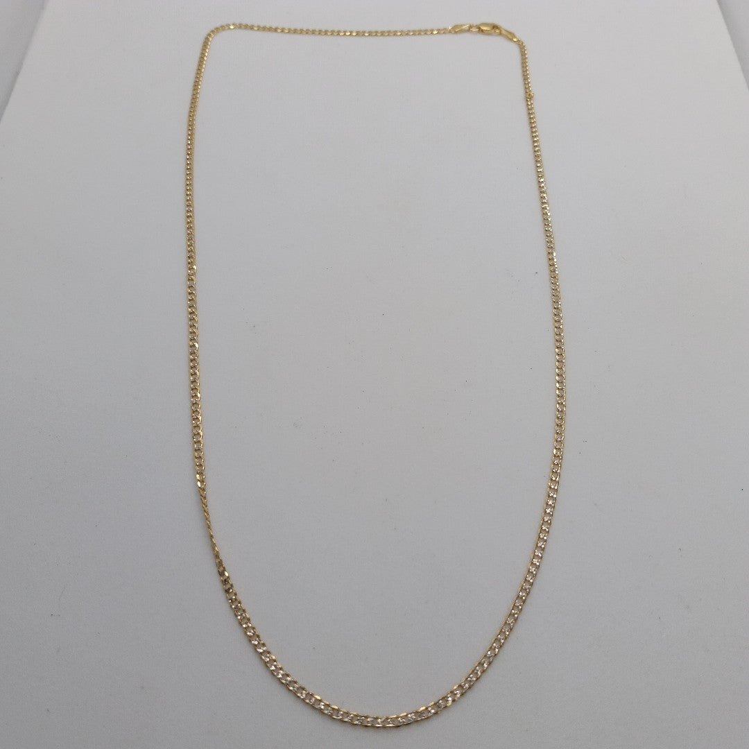 CADENAS BARBADA DIAMANTADA ORO 14K 55 CM 5.8 GR (NUEVO)
