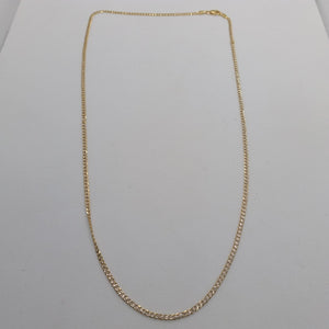 CADENAS BARBADA DIAMANTADA ORO 14K 55 CM 5.8 GR (NUEVO)