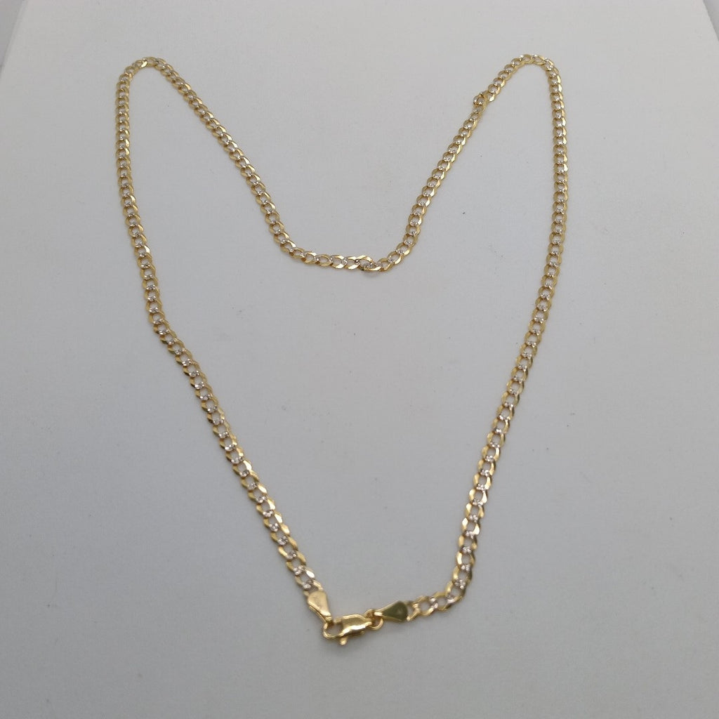 CADENAS BARBADA DIAMANTADA ORO 14K 60 CM 9.5 GR (NUEVO)