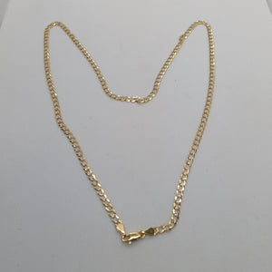 CADENAS BARBADA DIAMANTADA ORO 14K 60 CM 9.5 GR (NUEVO)