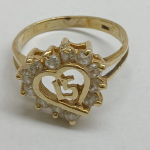 ANILLO CONMEMORATIVO ORO 14 K 3,60 GRMS (SEMINUEVO)