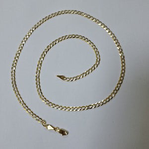 CADENAS BARBADA DIAMANTADA ORO 14K 55 CM 8.8 GR (NUEVO)