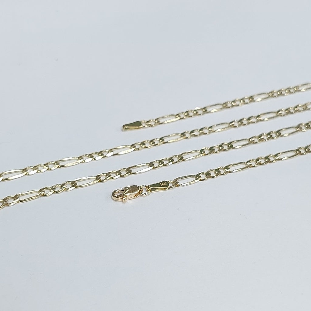 CADENAS 3X1 ORO 14K 60 CM 8.5 GR (NUEVO)