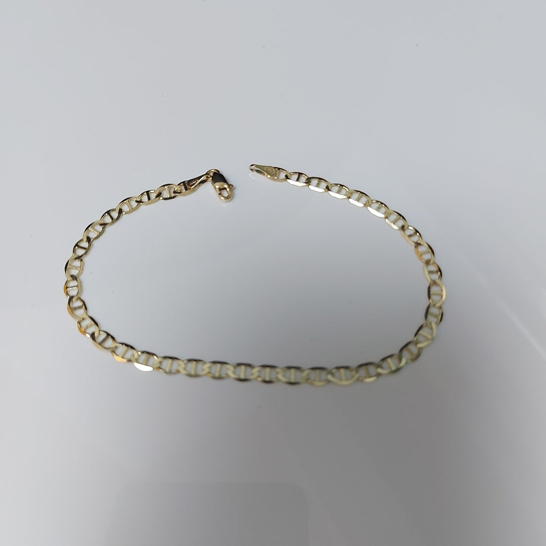 PULSERAS TEJIDO MARINERA ORO 14K 21 CM 3.4 GR (NUEVO)