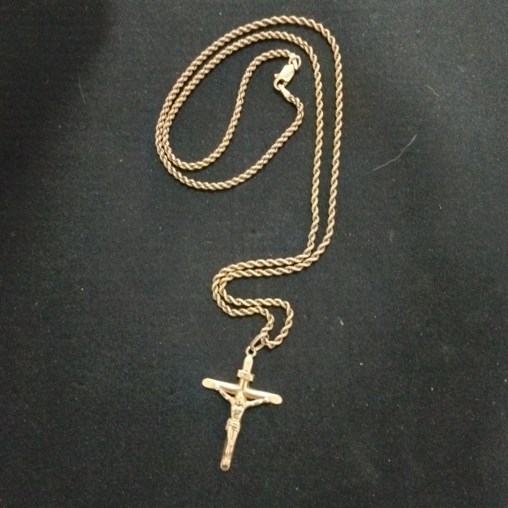 CADENA, CRUZ ORO 14 K 10.9 GRMS (SEMINUEVO)