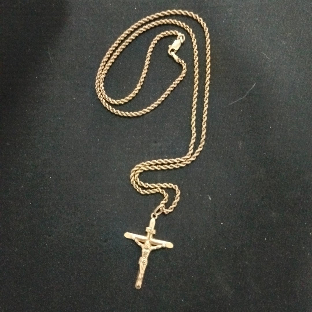CADENA, CRUZ ORO 14 K 10.9 GRMS (SEMINUEVO)