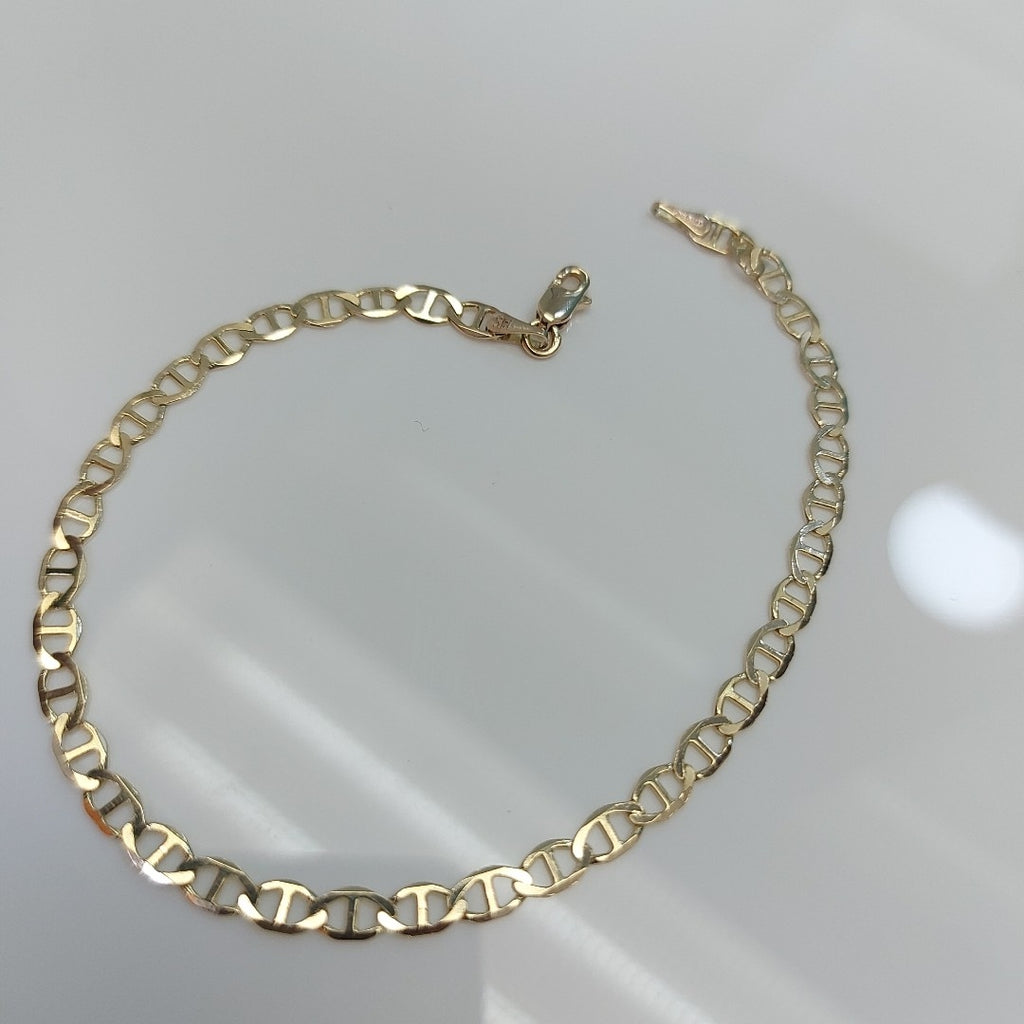 PULSERAS TEJIDO MARINERA ORO 14K 21 CM 3.2 GR (NUEVO)